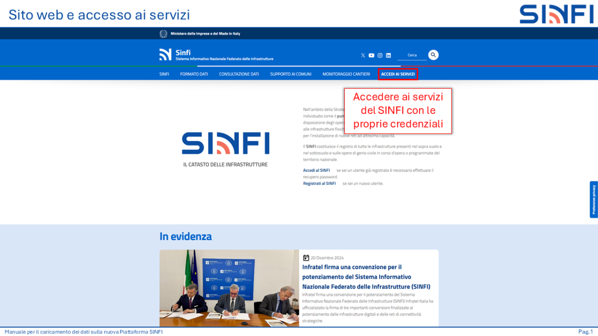 Sito web e accesso ai servizi